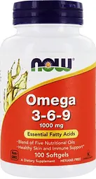 Омега 3 6 9 Now Foods Omega 3-6-9 1000 мг 100 гел капс