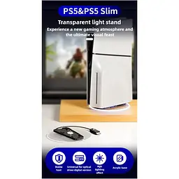 Підставка для консолі IINE L986 RGB для PS5/PS5 Slim [163608] - мініатюра 8