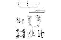Душова система з термостатом Hansgrohe Raindance Alive Q 210x340 1jet chrome 24620000 - мініатюра 3