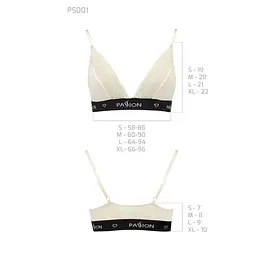 Еластичний топ з мереживом Passion PS001 TOP S, ecru - мініатюра 5