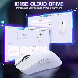 Мишка ігрова бездротова Attack Shark X11se WHITE - мініатюра 3