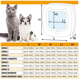 Дверцята для собак та котів Ferplast Swing Microchip Large біла 26.5x16.2x31.5 см 72093011 - мініатюра 2