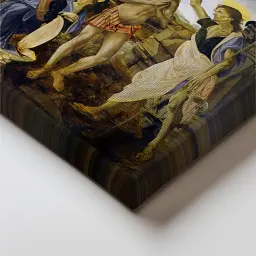 Інтер'єрна картина Хрещення Христа, Андреа дель Верроккйо, Andrea del Verrocchio, Baptism of Christ, релігійний декор, 60×50 см (id6959) - мініатюра 3