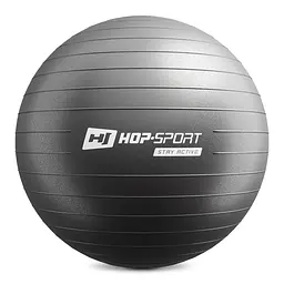 Фітбол Hop-Sport 55см чорний + насос 2020 - мініатюра 2