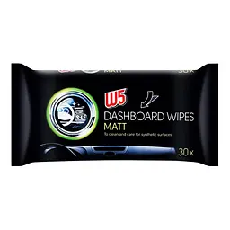 Вологі серветки W5 Dashboard Wipes Matt для автомобільних панелей 30 шт