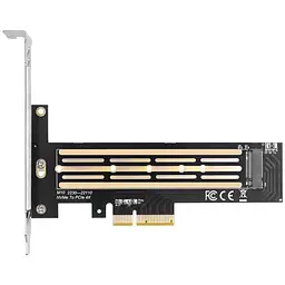 Контролер Dynamode M.2 SSD NVMe M-Key to PCI-E 3.0 x4/ x8/ x16, full profile br (PCI-Ex4- M.2 M-key)