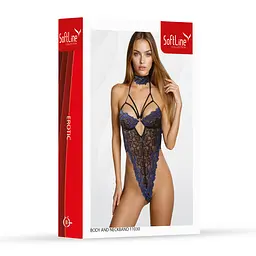 Комплект білизни синій Set body and neckband SoftLine - мініатюра 3
