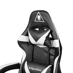 Крісло геймерське Kruger & Matz GX-150 з підставкою для ніг Black/White - мініатюра 4