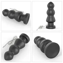 Анальна пробка LoveToy King Sized Vibrating Anal Rigger 20 см (чорний) - мініатюра 12