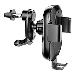 Автомобільний утримувач холдер із БЗУ Baseus Wireless Charger Smart Vehicle Bracket Holder WXZN-01 Black - мініатюра 10