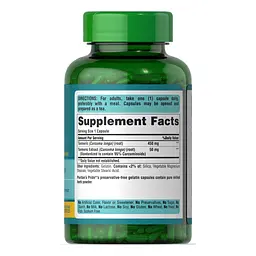 Куркума Puritan's Pride Turmeric Curcumin 500 mg, 180 капсул - мініатюра 2
