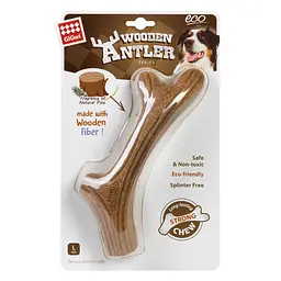 Іграшка для собак Ріг жувальний GiGwi Wooden Antler дерево полімер L - мініатюра 2