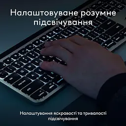 Клавіатура Logitech MX Keys S for Mac Wireless Space Grey (920-011637) - мініатюра 8