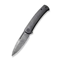 Ніж складаний туристичний Civivi Caetus Flipper, (8.8 см) Damascus/карбоновий Fiber