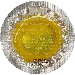 Презервативи One Color Sensation Will Get You There жовті 3 шт. (ROZ6400230339) - мініатюра 3