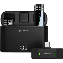 Мікрофонна радіосистема Proove Record USB-C Black (PMRC00010202) [109438]
