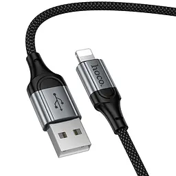 Дата кабель Hoco X121 Nuevo USB to Lightning 2.4A 1.5 м Black - мініатюра 7