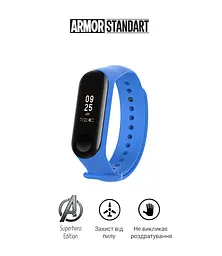 Ремінець ArmorStandart Superhero Edition для Xiaomi Mi Band 4/3 Superman Blue (ARM55071) - мініатюра 2