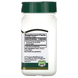 Жирні кислоти 21st Century Evening Primrose Oil, 60 капсул - мініатюра 2