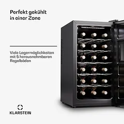Винний холодильник Klarstein Silent Vino 18 Uno (10045378) - мініатюра 4