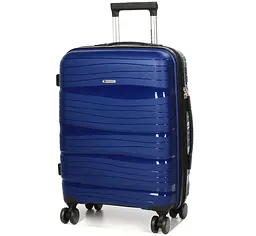 Валіза маленька S поліпропілен Worldline Airtex 283 56×33×22см 52л Темно-синій