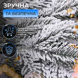 Штучна хвойна гірлянда LUGI 1 м засніжена, новорічна гірлянда лита реалістична засніжена Преміум TD-BRNCHSN1 - мініатюра 8