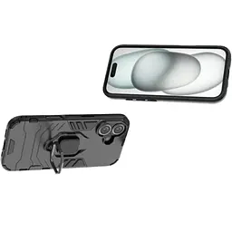 Чохол бампер Primolux Ring Armor для Apple iPhone 16 Black - мініатюра 2