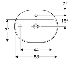 Умивальник Geberit Variform 60x40 Білий 500.777.01.2 - мініатюра 4