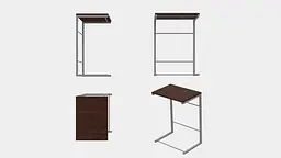 Столик Террі Ferrum-decor 650x440x330 Сірий метал ДСП Венге Магія 16 мм (FRD-105315) - мініатюра 7
