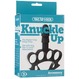 Doc Johnson Vac-U-Lock Knuckle Up - Тримач-кастет для іграшок з кріпленням, 15х7.5 (чорний) - мініатюра 4
