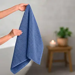 Набір рушників махрових GM Textile Milado 40x70 см 100% бавовна. Щільність 550 г/м2 3 шт. синій - мініатюра 3