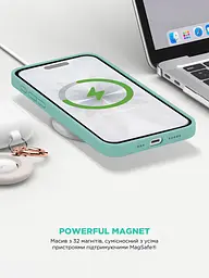 Силиконовый чехол с MagSafe для Apple iPhone 17, ICON2 MagCase, бирюзовый, противоударный, панель с мягкой подкладкой, защита всего корпуса, поддержка беспроводной зарядки, совместим с защитными стеклами и пленками, ArmorStandart (ARM86670) - мініатюра 8
