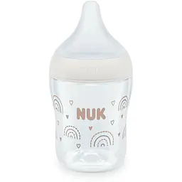 Пляшечка для годування Nuk Perfect Match з індикатором температури, з соскою з силікону з отвором S 150 мл веселка (3954131) - мініатюра 2