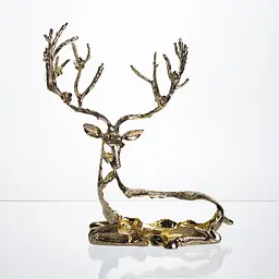 Декоративна фігурка Yiwu Lying Deer 20х8х25 см металева статуетка колекційна для дому декор напівпрозора HP-7-16 - мініатюра 10