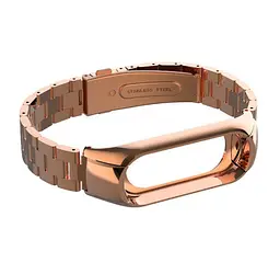 Металевий ремінець Primo Classic для фітнес-браслета Xiaomi Mi Band 3 Rose Gold - мініатюра 4