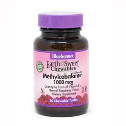 Вітаміни та мінерали Bluebonnet Earth Sweet Chewables Methylcobalamin 1000 mcg, 60 жувальних таблеток Bluebonnet Nutrition vit0003592