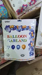 Набір для гірлянди з повітряних куль (Balloon Garland) — синьо-золота арка з кульок із конфеті декор для фотозони дня народження - мініатюра 4