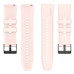 Силіконовий ремінець GT для Xiaomi Amazfit GTS 22e34 mini - бежево-рожевийширина кріплення 20ммWatchbands (W28-0WB23969021) - мініатюра 5