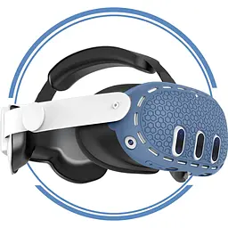 Чохол для VR-окулярів GINWDAY Silicone VR Shell Protective для Meta Quest 3 Blue [139303] - мініатюра 5