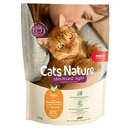 Сухий корм для стерилізованих та кастрованих котів Mera Cats Nature Sterilised Light Chiken (Huhn) з куркою 2 кг