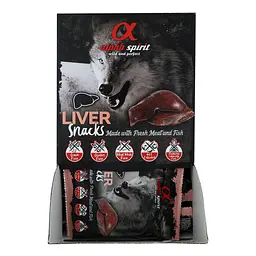 Напіввологі ласощі для собак Alpha Spirit Snacks Liver, кубики з печінки, 50 г - мініатюра 3