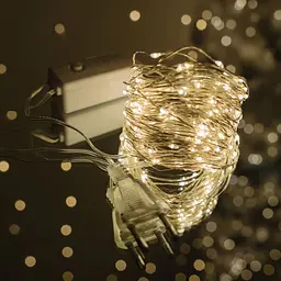 Лід гірлянда роса 200 LED copper, світлодіодна нитка новорічна гірлянда на ялинку 20 м Теплий Білий (ST) - мініатюра 4
