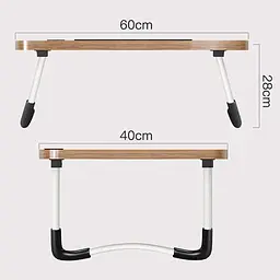 Складаний столик підставка для ноутбука Laptop table в ліжко з підстаканником в асортименті - мініатюра 4