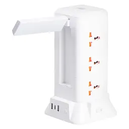 Мережевий фільтр-подовжувач TOWER 9 розеток LED-лампа 3USB + 1PD 2,8 метра Yiwu HP-5-5 - мініатюра 21
