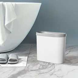 Відро для сміття MBM My Home вузьке без кришки 10 л біле (BIN-08 10L WHITE) - мініатюра 8