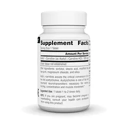 Ацетил L-карнітин Acetyl L-Carnitine 500 mg, 30 таблеток Source Naturals vit0004428 - мініатюра 2