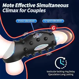 Насадка з вібрацією і шипами на пінис і мошонку Ultimate Couples Cage USB - мініатюра 8