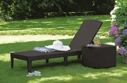 Шезлонг пластиковий Keter Jaipur коричневий (8711245144894) - мініатюра 2