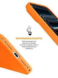 Силиконовый чехол с MagSafe для Apple iPhone 17 Pro, ICON2 MagCase, оранжевый, противоударный, панель с мягкой подкладкой, защита всего корпуса, поддержка беспроводной зарядки, совместим с защитными стеклами и пленками, ArmorStandart (ARM86677) - мініатюра 4