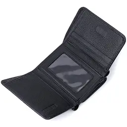 Красиве жіноче портмоне з монетницею з натуральної шкіри ST Leather 22728 чорне - мініатюра 10